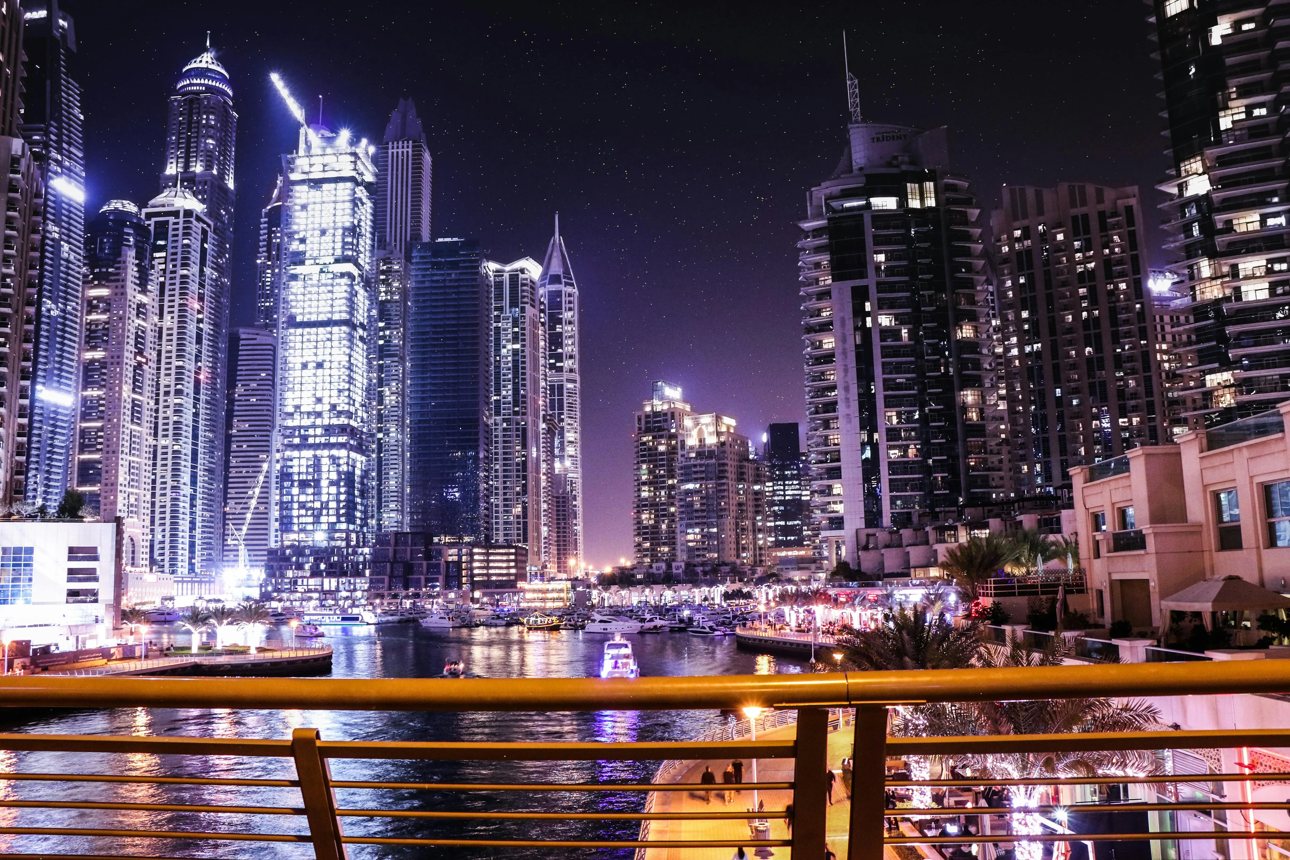 Dubai Marina skyline at dusk — premium business district